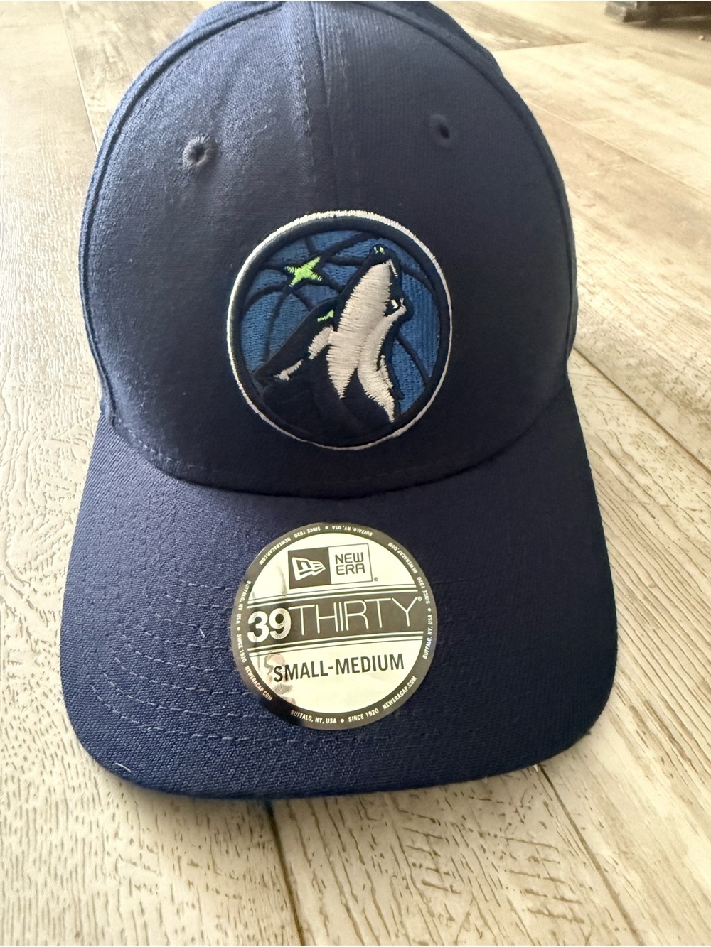New Era Minnesota Timberwolves 39THIRTY Navy Stretch Fit Hat S/M